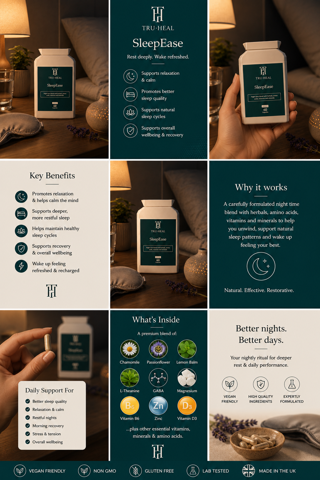 Tru-Heal SleepEase | Night-Time Sleep Support Capsules