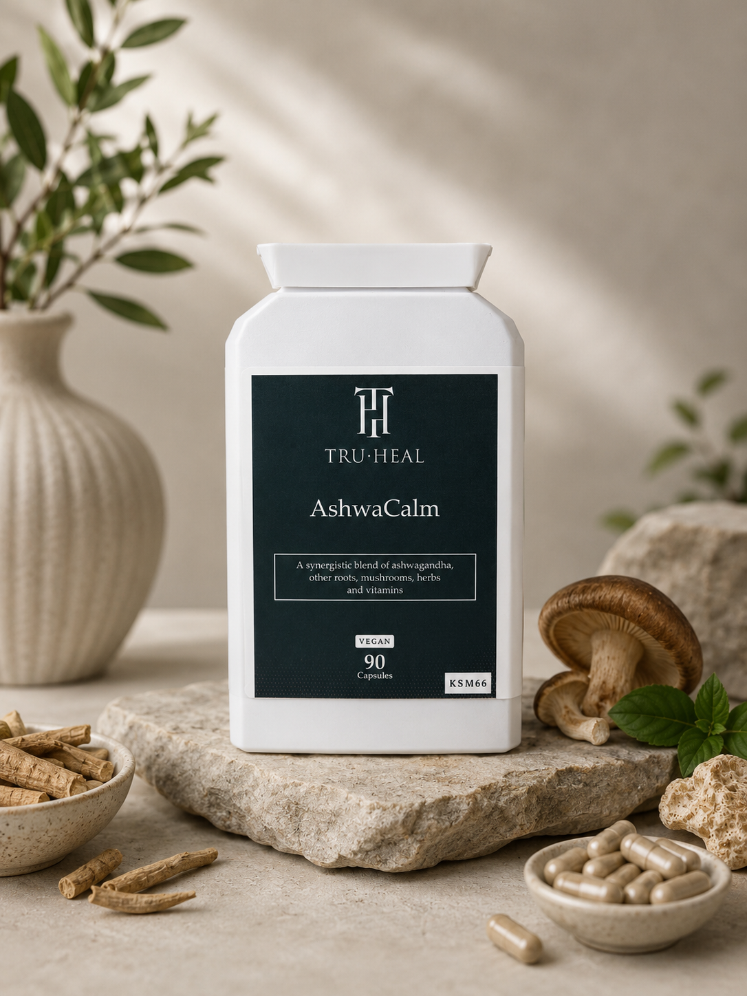 Tru-Heal AshwaCalm – Ashwagandha & Botanical Wellness Complex